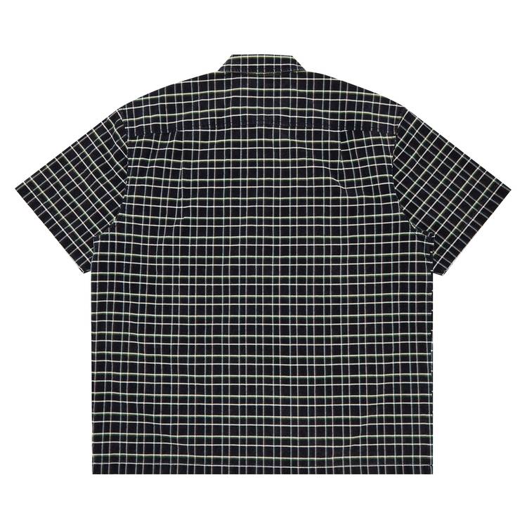 Buy Supreme Plaid Corduroy Half Zip Short-Sleeve Shirt 'Navy