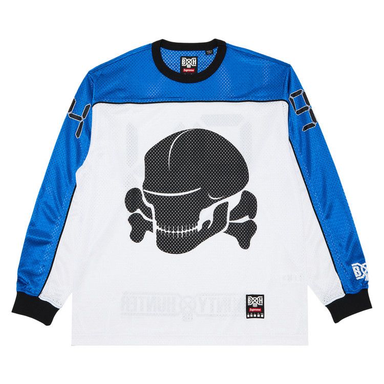 Buy Supreme x Bounty Hunter Mesh Moto Jersey 'White