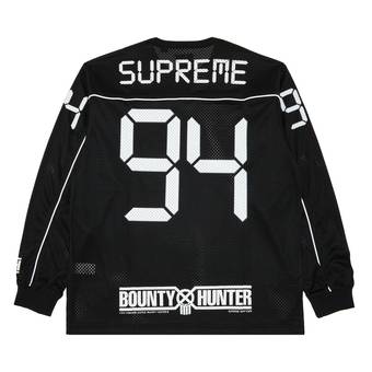 Buy Supreme x Bounty Hunter Mesh Moto Jersey 'Black 