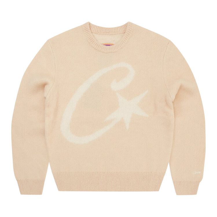 Corteiz C Star Mohair Knit Sweater 'Cream'