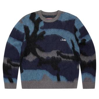 Buy Corteiz Mohair Knit Sweater 'Ocean Camo' - 7892 1FW230305MKS 