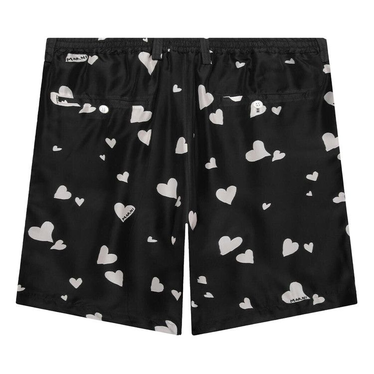 Buy Marni Silk Habotai Bermuda Shorts 'Black' - PUMU0049M2