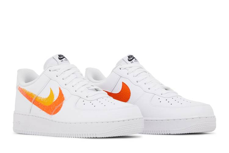 Nike Air Force 1 07 AF1 White Safety Orange Men Unisex Casual Shoes  FJ4228-100