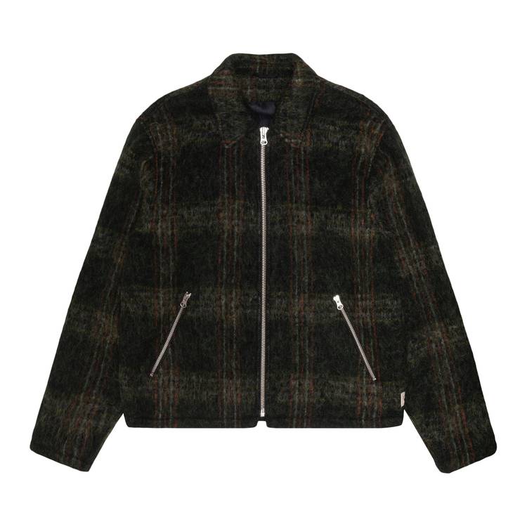 Buy Stussy Mohair Club Jacket 'Olive Plaid' - 115731 OLIV | GOAT UK