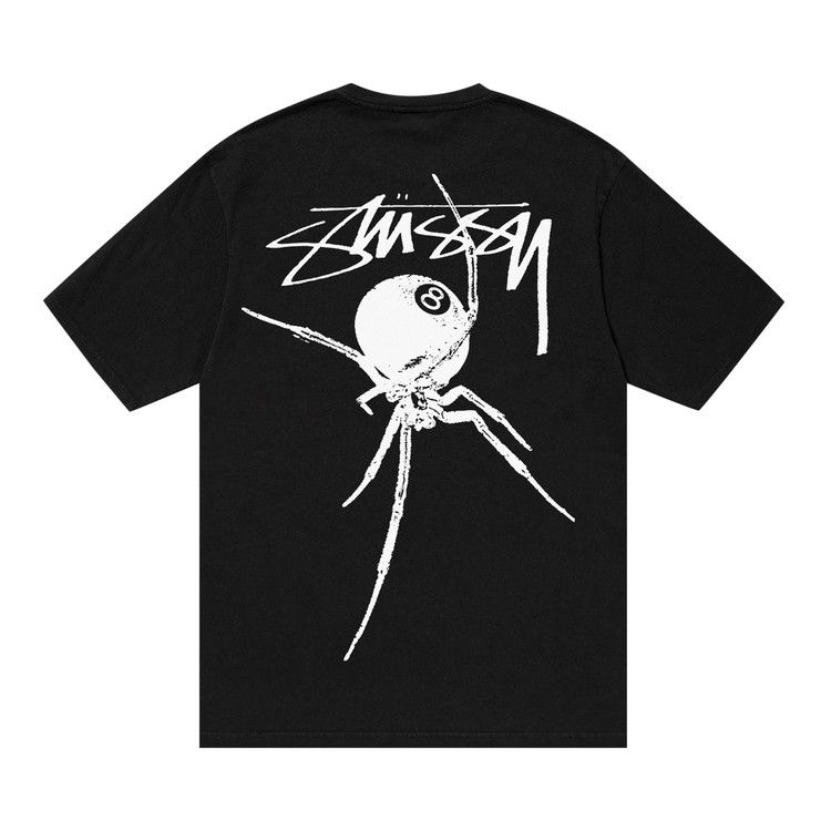 Buy Stussy Arachnid Pigment Dyed Tee 'Black' - 1905015 BLAC | GOAT UK