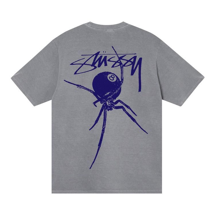 Stussy Arachnid Pigment Dyed T-Shirt Grey