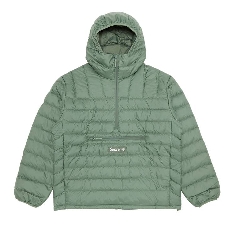 Buy Supreme Micro Down Half Zip Hooded Pullover 'Olive' - FW23J71