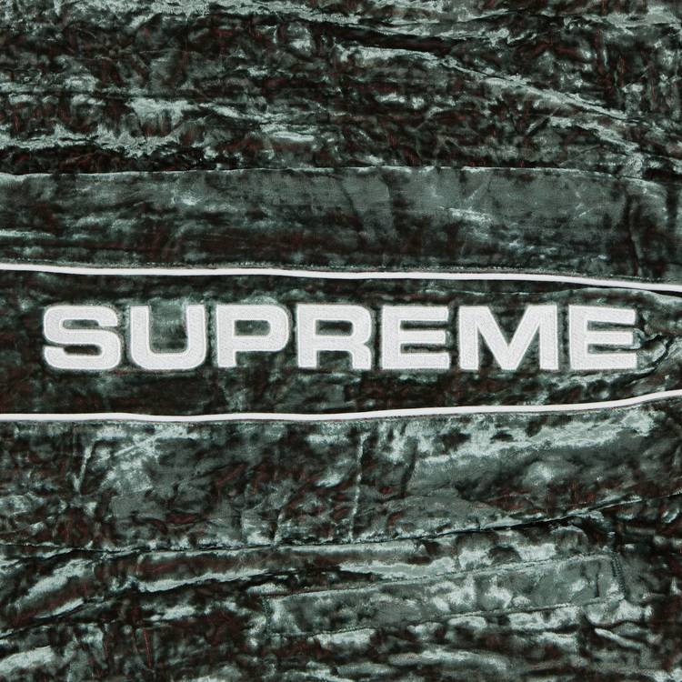 Buy Supreme Crushed Velvet Track Jacket 'Olive' - FW23J39