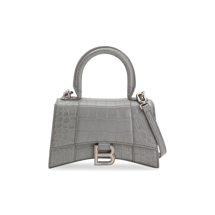 Balenciaga Hourglass Top Handle Xs Grey