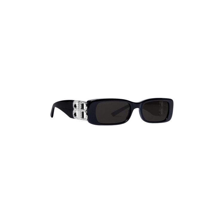 Balenciaga Dynasty Rectangle Sunglasses Black