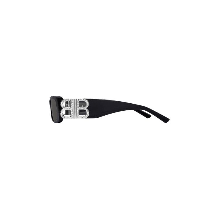 Balenciaga Dynasty Rectangle Sunglasses Black