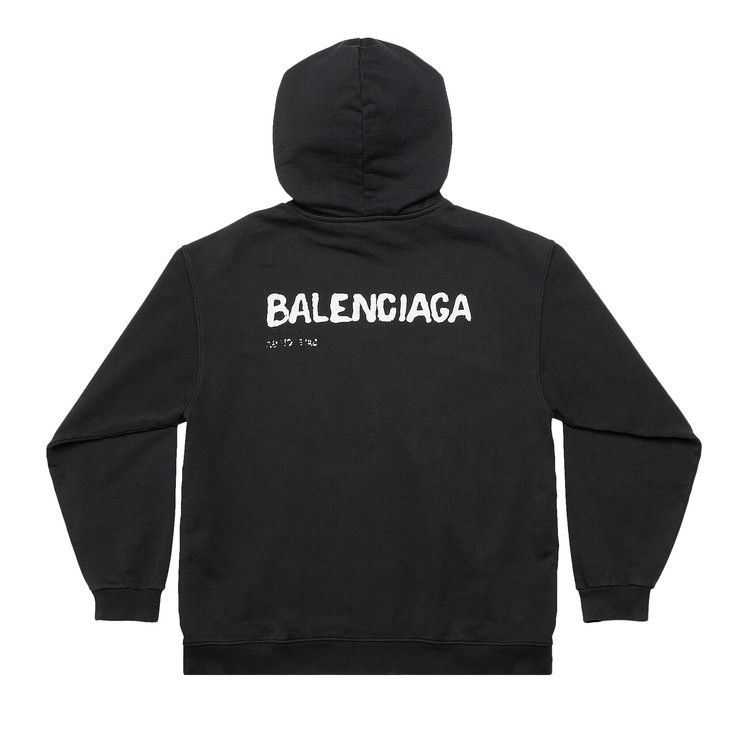 Balenciaga Medium Fit Hoodie Black/White