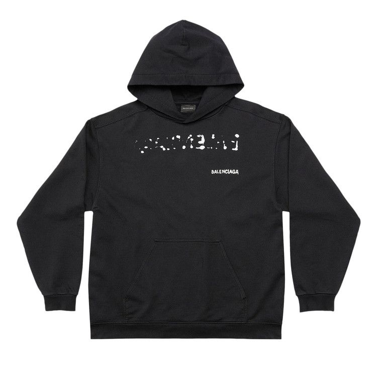 Balenciaga Medium Fit Hoodie Black/White