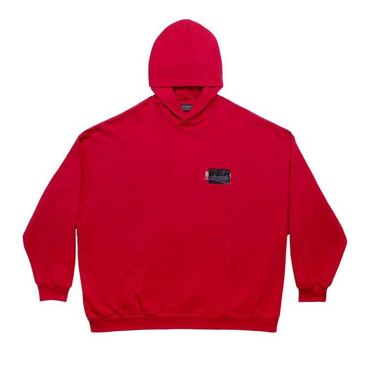 Balenciaga Large Fit Hoodie Red/White/Blue