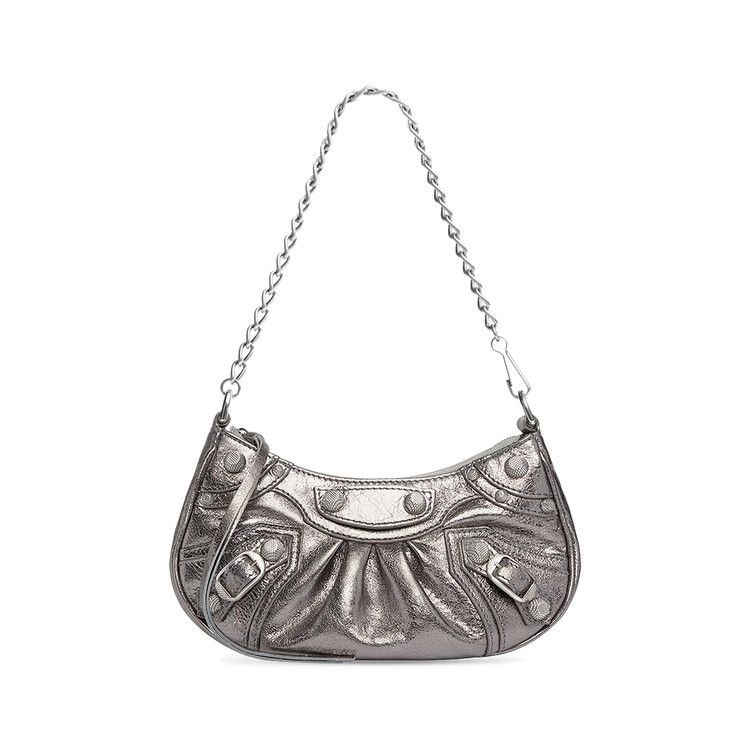 Balenciaga Le Cagole Mini Bag With Chain Silver