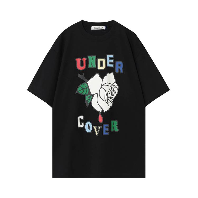 Buy Undercover Rose Print T-Shirt 'Black' - UC2C3807 BLAC | GOAT