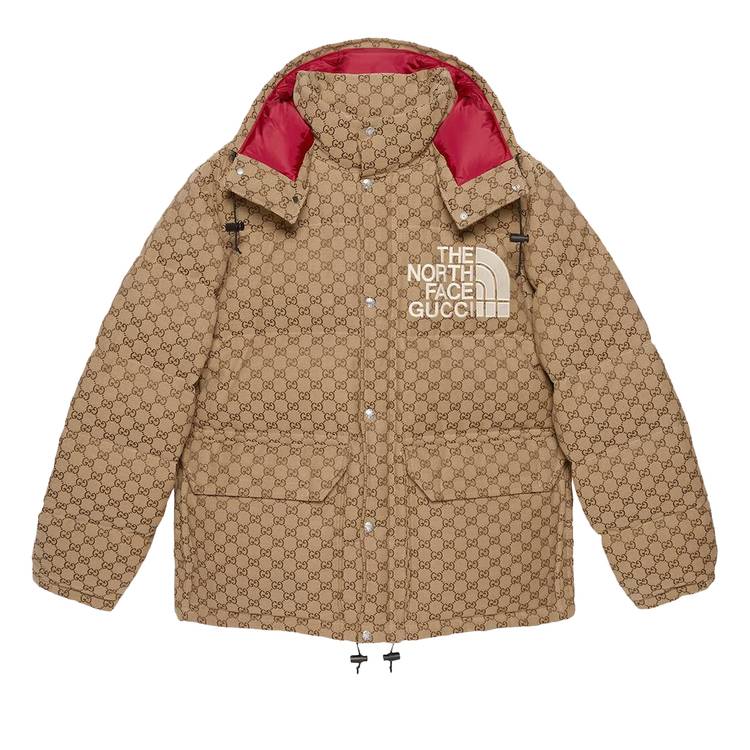 Buy Gucci x The North Face Padded Jacket 'Beige/Ebony' - 670766 