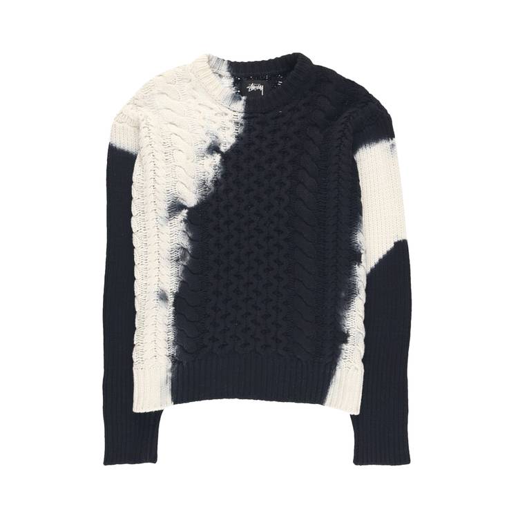 Stussy Tie Dye Fisherman Sweater 'Black'
