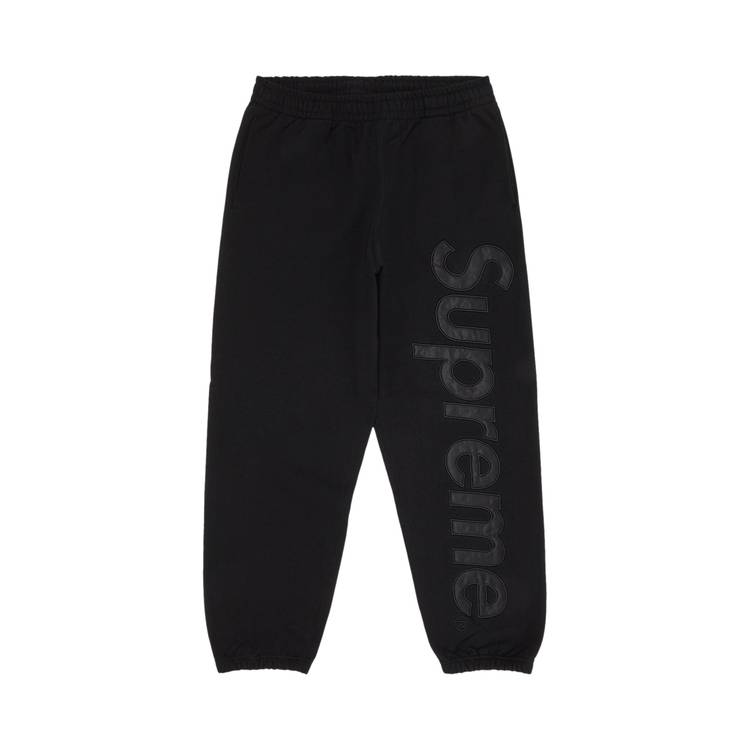 Buy Supreme Satin Appliqué Sweatpant 'Black' - FW23P104 BLACK | GOAT