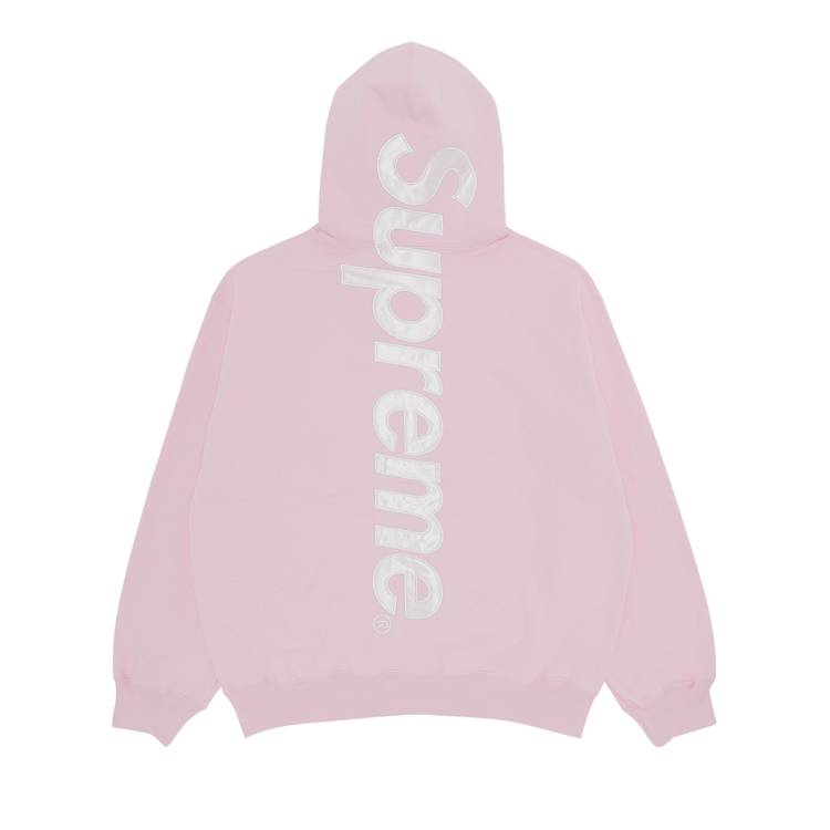 Buy Supreme Satin Appliqué Hooded Sweatshirt 'Light Pink