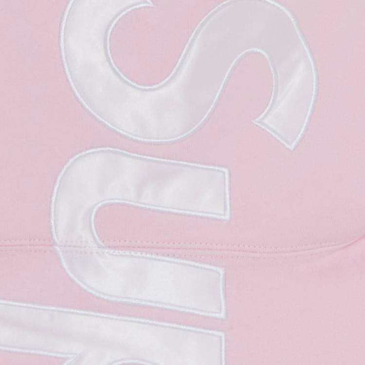 Buy Supreme Satin Appliqué Hooded Sweatshirt 'Light Pink