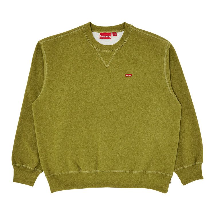 Buy Supreme Small Box Crewneck 'Heather Olive' - FW23SW22 HEATHER