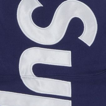 Buy Supreme Satin Appliqué Hooded Sweatshirt 'Washed Navy