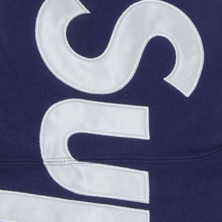 Supreme Satin Appliqué Hoodie Washed Navy