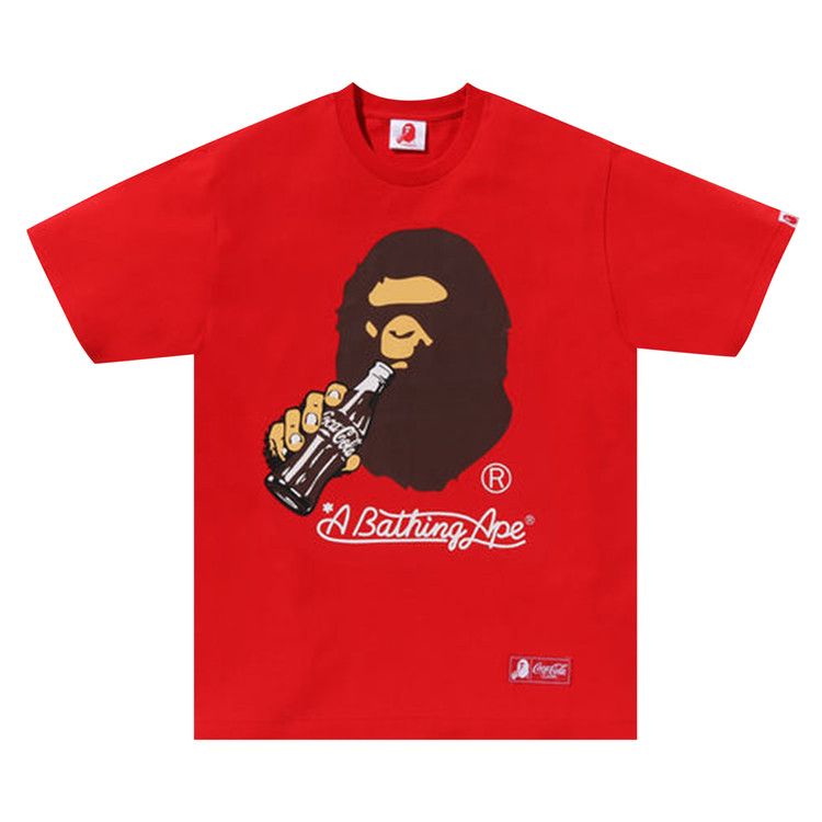 Buy BAPE x Coca-Cola Ape Head Tee 'Red' - 1J73 110 910 RED | GOAT