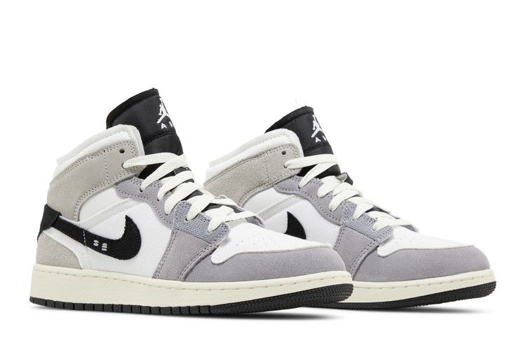Air Jordan 1 Mid SE Craft Gs Inside Out - Cement Grey
