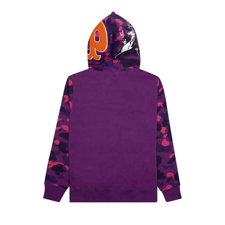 Bape Color Camo Panda Full Zip Hoodie Purple