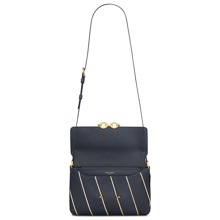 Saint Laurent Le Maillon Satchel Deep Marine