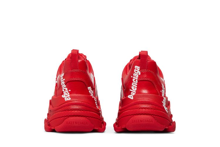Balenciaga Triple S Sneaker 'allover Logo - Tomato Red'