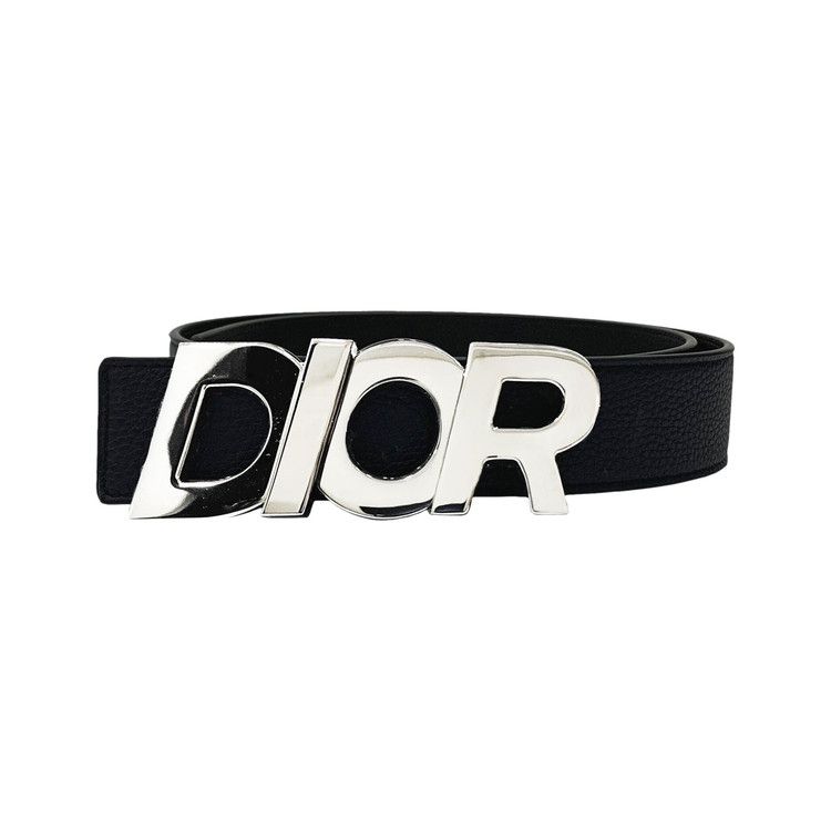 Buy Dior Logo Plaque Belt 'Black/Silver' - 4335RUTAM H16Q | GOAT