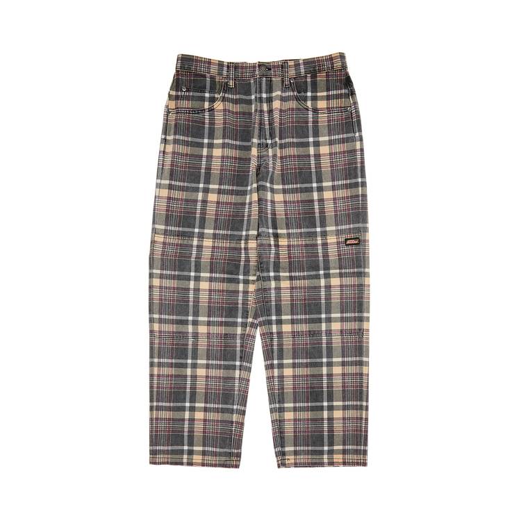 Buy Supreme x Dickies Double Knee Baggy Jean 'Black Plaid