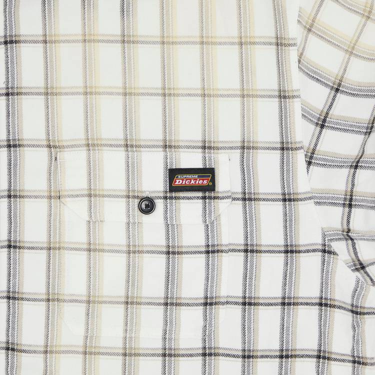 Buy Supreme x Dickies Plaid Hooded Zip Up Shirt 'White' - FW23S30