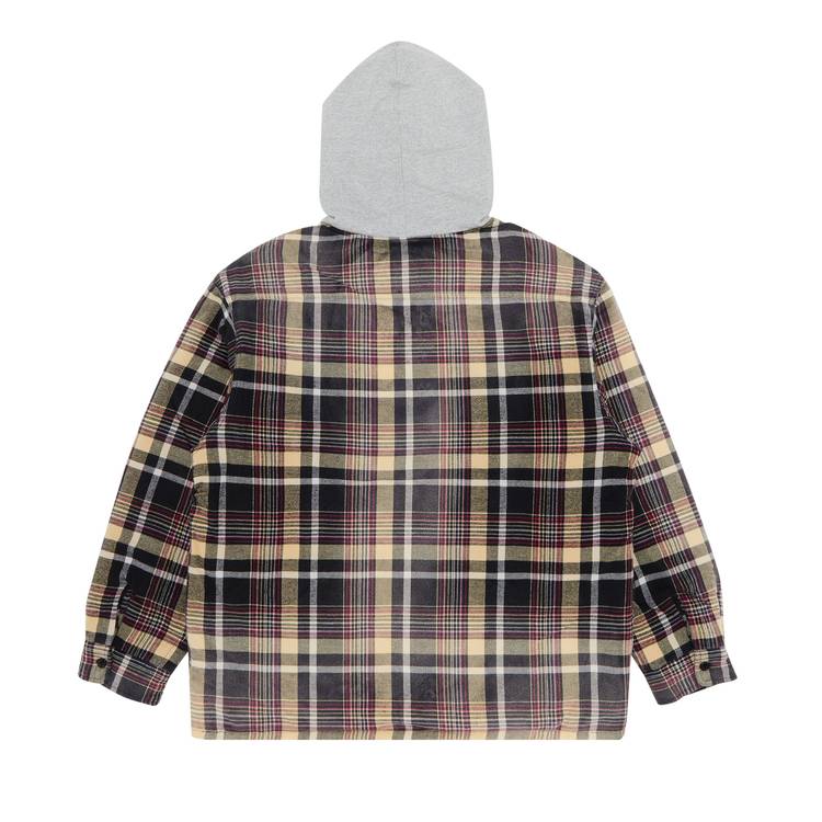 Buy Supreme x Dickies Plaid Hooded Zip Up Shirt 'Black