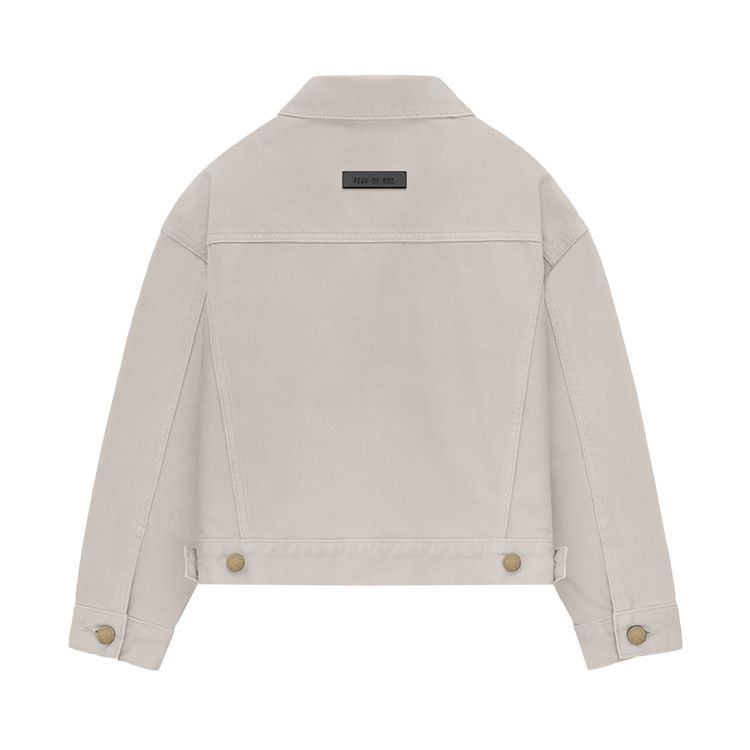 Fear Of God Essentials Kids Denim Jacket 'silver Cloud'