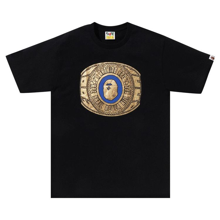 Buy BAPE Foil Bape College Ring Tee 'Black' - 1J80 110 038 BLACK