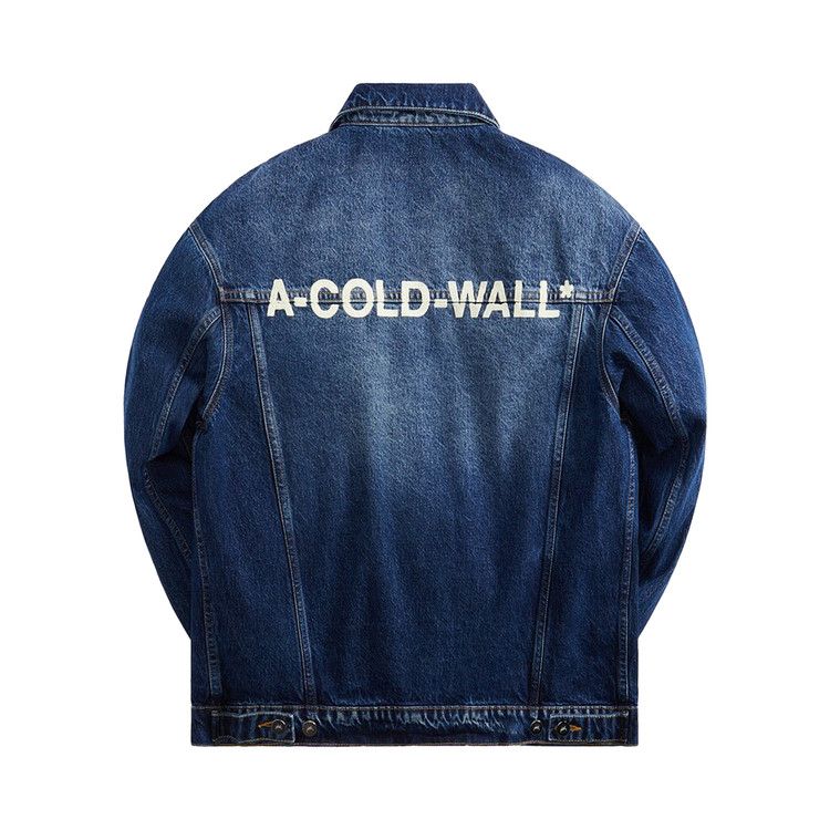 Buy A-Cold-Wall* Logo Print Denim Jacket 'Vintage Wash' - ACWMH049