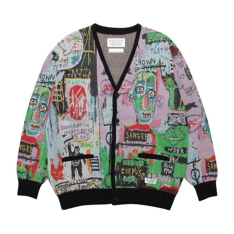 Buy Wacko Maria Jean-Michel Basquiat Cardigan (Type-3