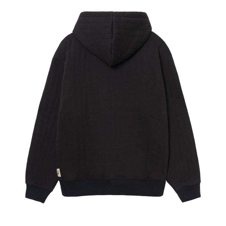 Buy Stussy Vertical Quilted Zip Hoodie 'Black' - 118526 BLAC | GOAT