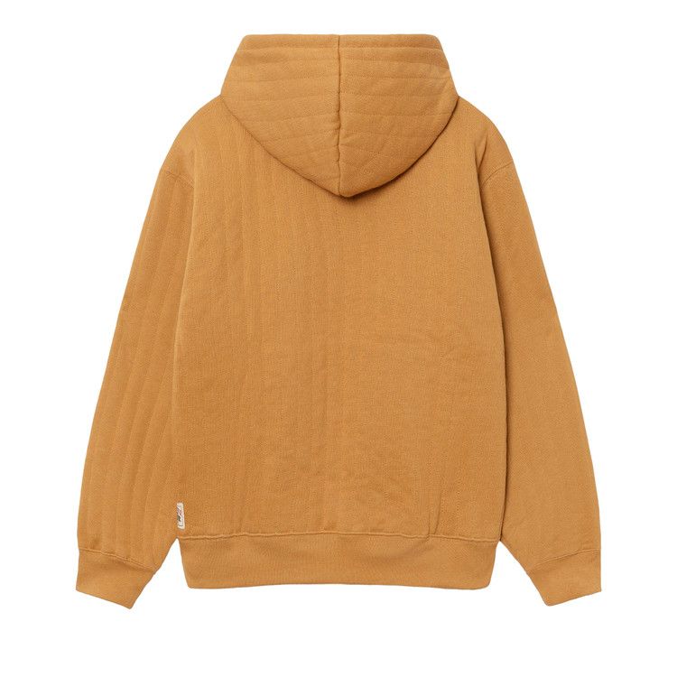 Stussy Vertical Quilted Zip Hoodie 'tan'