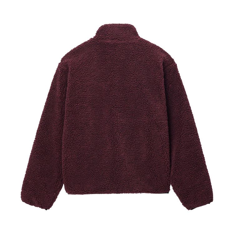 Stussy Sherpa Reversible Jacket Burgundy