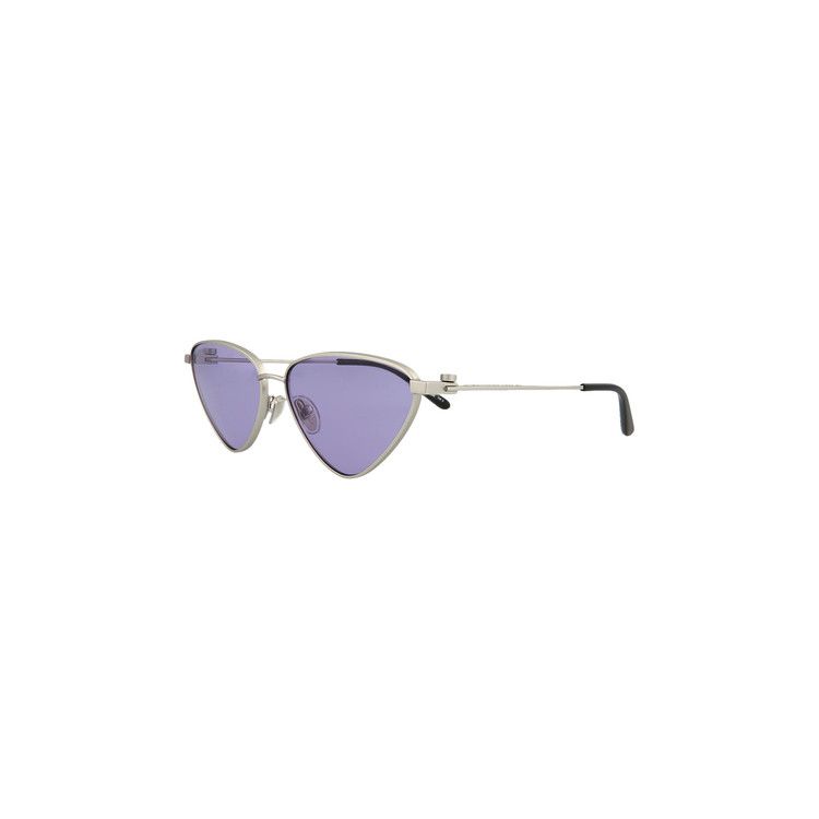 Balenciaga Cat Eye Sunglasses Silver/Violet