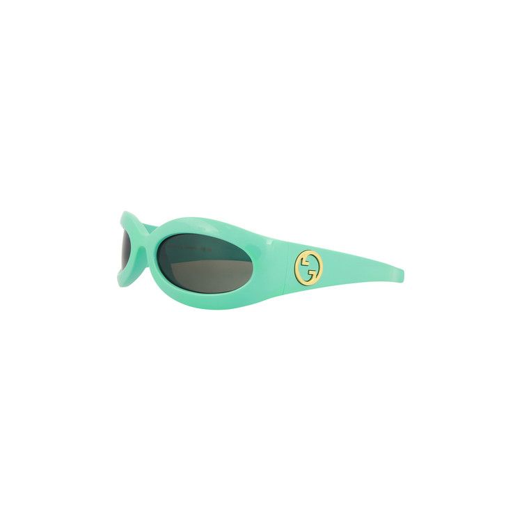 Gucci Oval Frame Sunglasses Light Blue/Grey