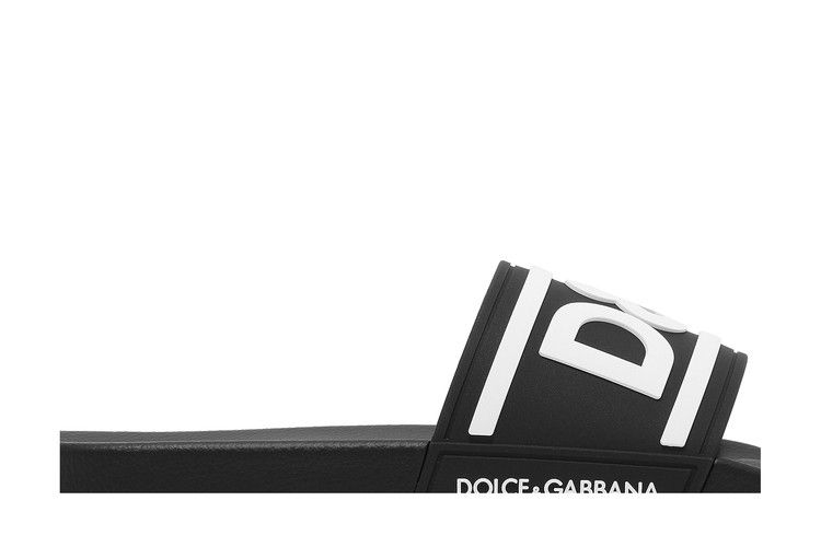 Buy Dolce & Gabbana Slides 'DG Logo - Black White' - CS2072