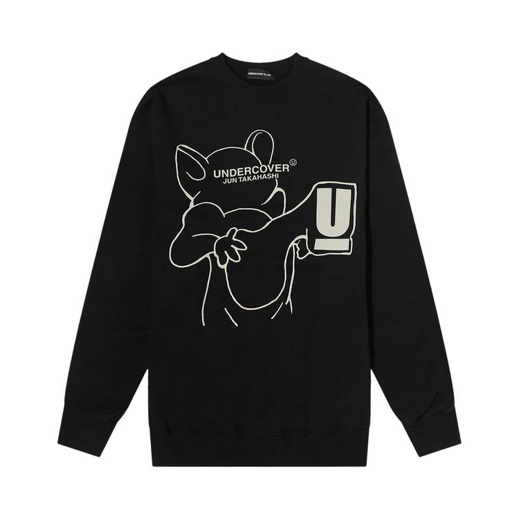 Buy Undercover Flocked Sweatshirt 'Black' - UC2C1895 BLAC