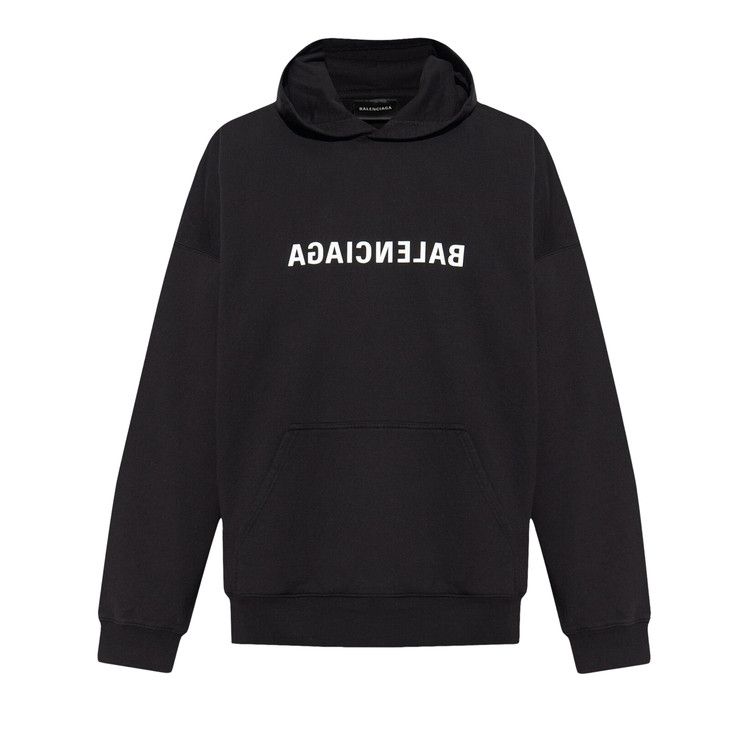 Balenciaga Wide Fit Hoodie Black/White