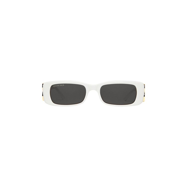 Balenciaga Dynasty Rectangle Sunglasses White